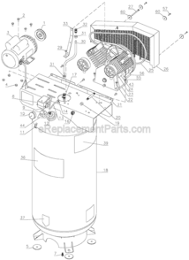 Part Location Diagram of SSF-612 Porter Cable Screw #10-16X1.00 He